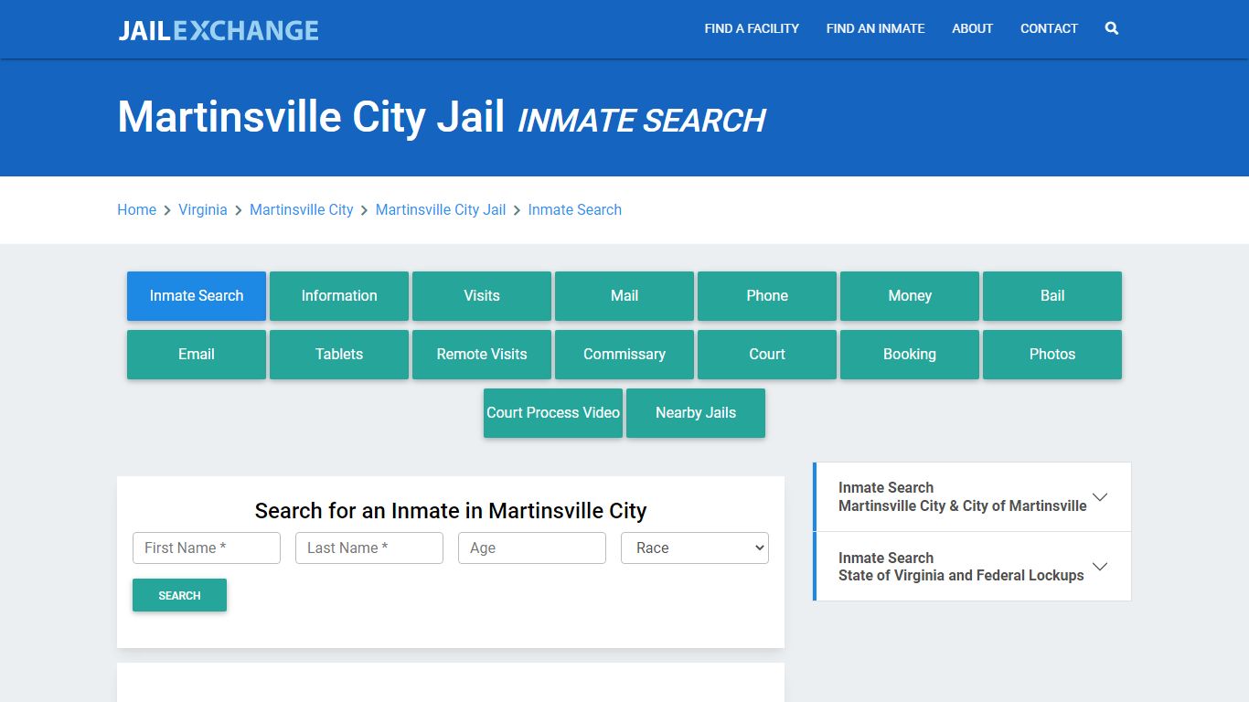 Martinsville City Jail, VA Inmate Search: Roster & Mugshots